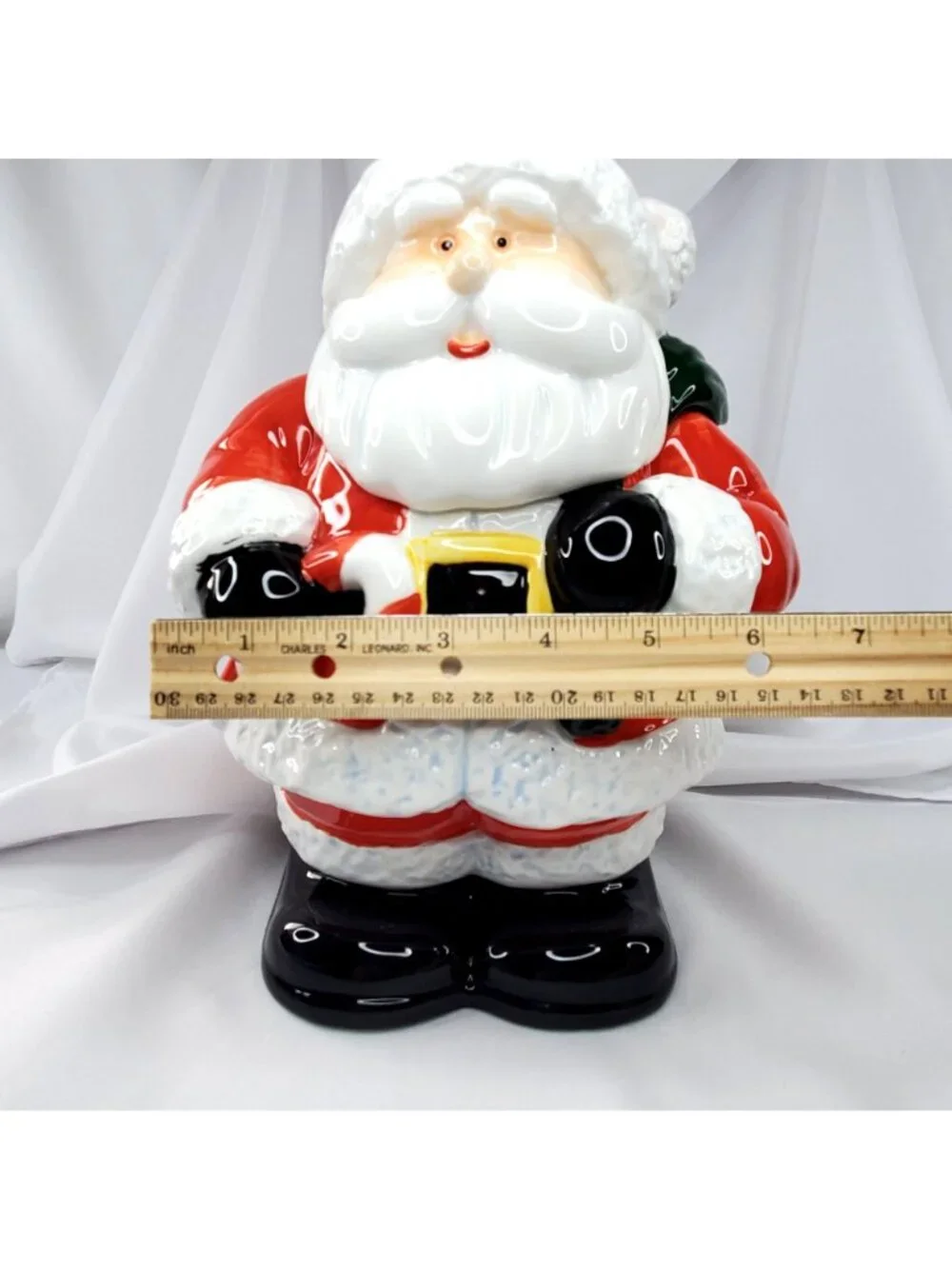Royal Seasons Ceramic Santa Cookie Jar Hand-Painted 11